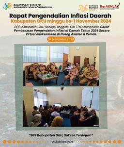 Rapat Pengendalian Inflasi Daerah  Kabupaten OKU minggu ke-1 November 2024