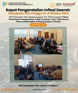 Rapat Pengendalian Inflasi Daerah  Kabupaten OKU minggu ke-4 Oktober 2024