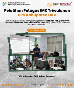 Pelatihan Petugas IMK Triwulanan 2024 BPS Kabupaten OKU