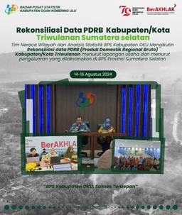 Rekonsiliasi data PDRB (Produk Domestik Regional Bruto) Kabupaten/Kota Triwulanan Sumatera selatan