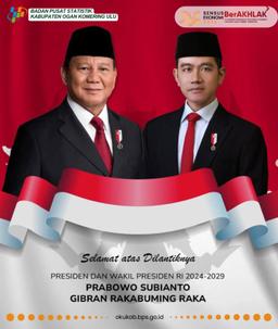 congratulations on the inauguration of the President and Vice President of the Republic of Indonesia