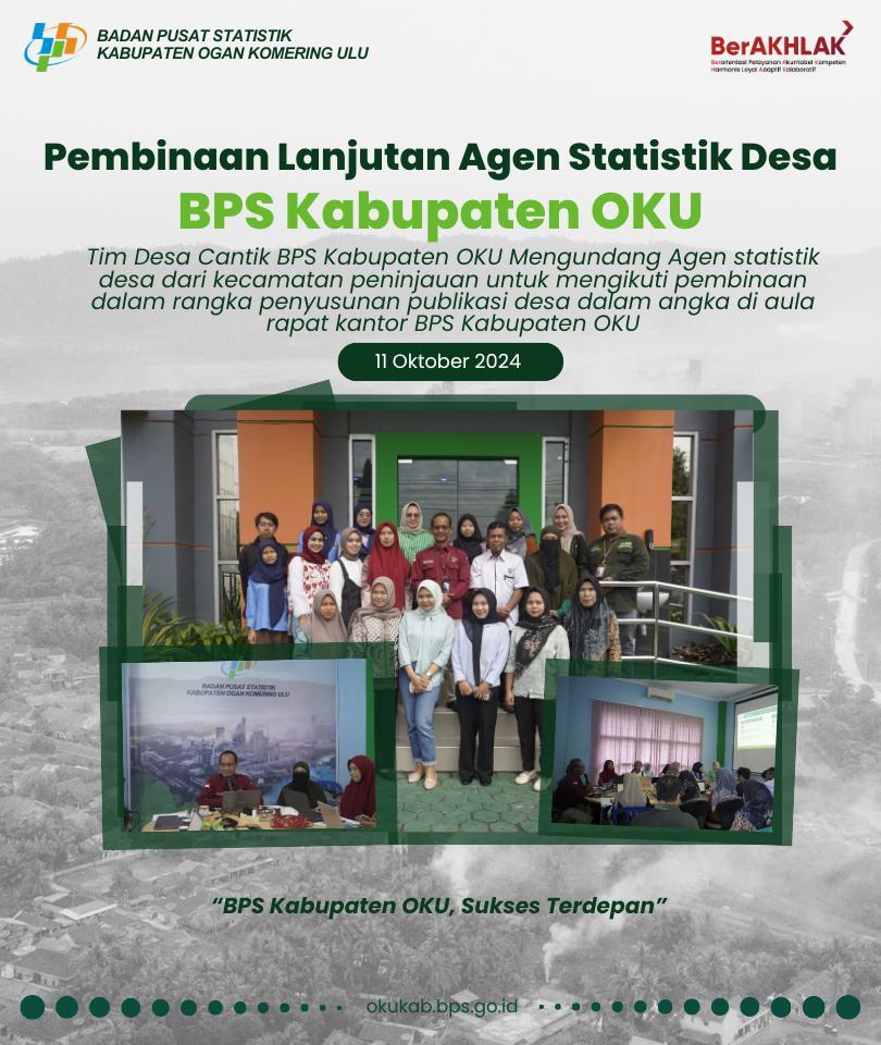 Pembinaan Lanjutan Agen statistik Desa dari Kecamatan Peninjauan dan Sinar Peninjauan