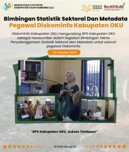 Guidance on Sectoral Statistics and Metadata  OKU Regency Diskominfo employee