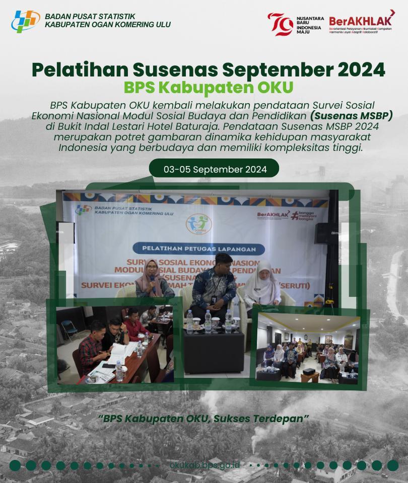 Pelatihan Susenas September 2024 BPS Kabupaten OKU