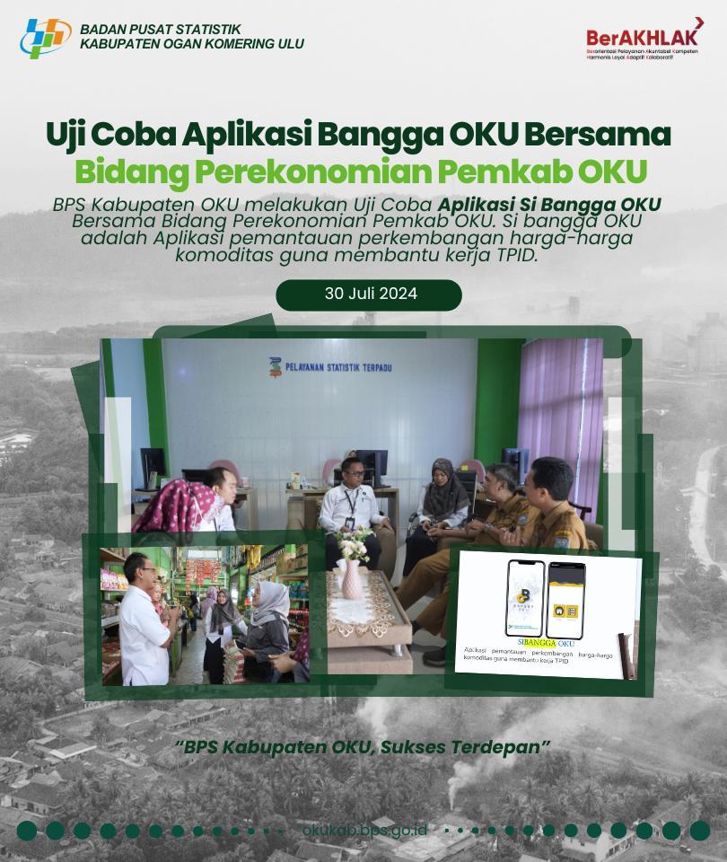 Uji Coba Aplikasi Bangga OKU Bersama  Bidang Perekonomian Pemkab OKU