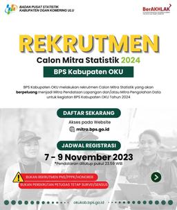 Rekrutmen Calon Mitra Statistik 2024