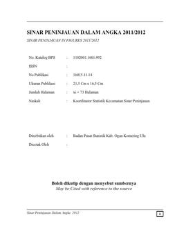 Sinar Peninjauan In Figures 2011/2012