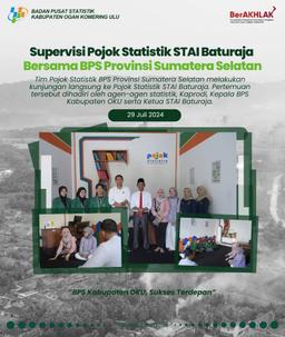 Supervisi Pojok Statistik STAI Baturaja  Bersama BPS Provinsi Sumatera Selatan