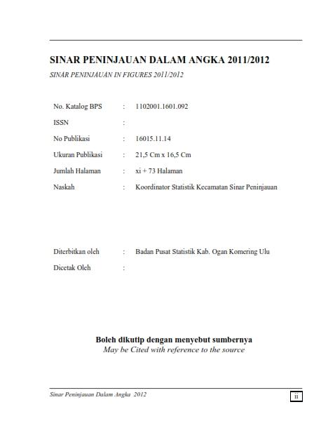 Sinar Peninjauan In Figures 2011/2012