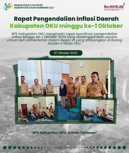 Rapat Pengendalian Inflasi Daerah Kabupaten OKU minggu ke-1 Oktober