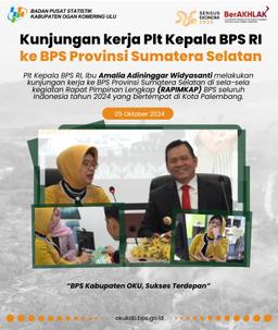 Kunjungan kerja Plt Kepala BPS RI  ke BPS Provinsi Sumatera Selatan