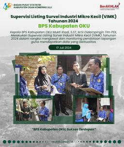 Supervision of Listing of Micro and Small Industry Survey (VIMK) 2024 BPS OKU Regency