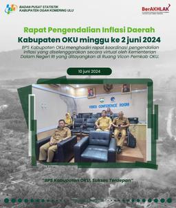 Rapat Pengendalian Inflasi Daerah Kabupaten OKU minggu ke 2 juni 2024