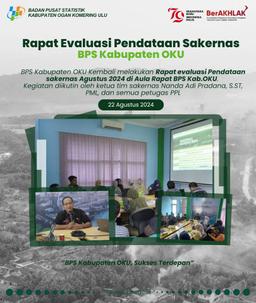 Rapat Evaluasi Pendataan Sakernas BPS Kabupaten OKU