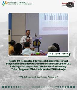 Submission of Macro Indicators for OKU Regency Development